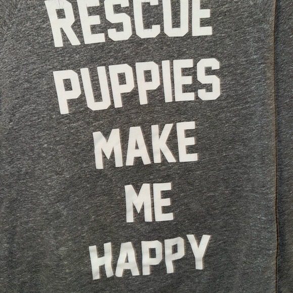 Rescue Puppies Make Me Happy Sweatshirt Size Small - Picture 3 of 6